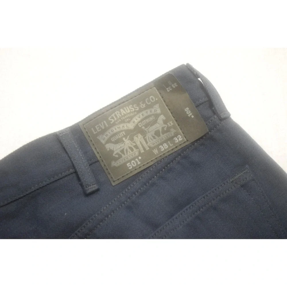 Levi's 501 XX Button Fly Denim Blue Jeans Straight Leg Mens Size 38 x 32‎